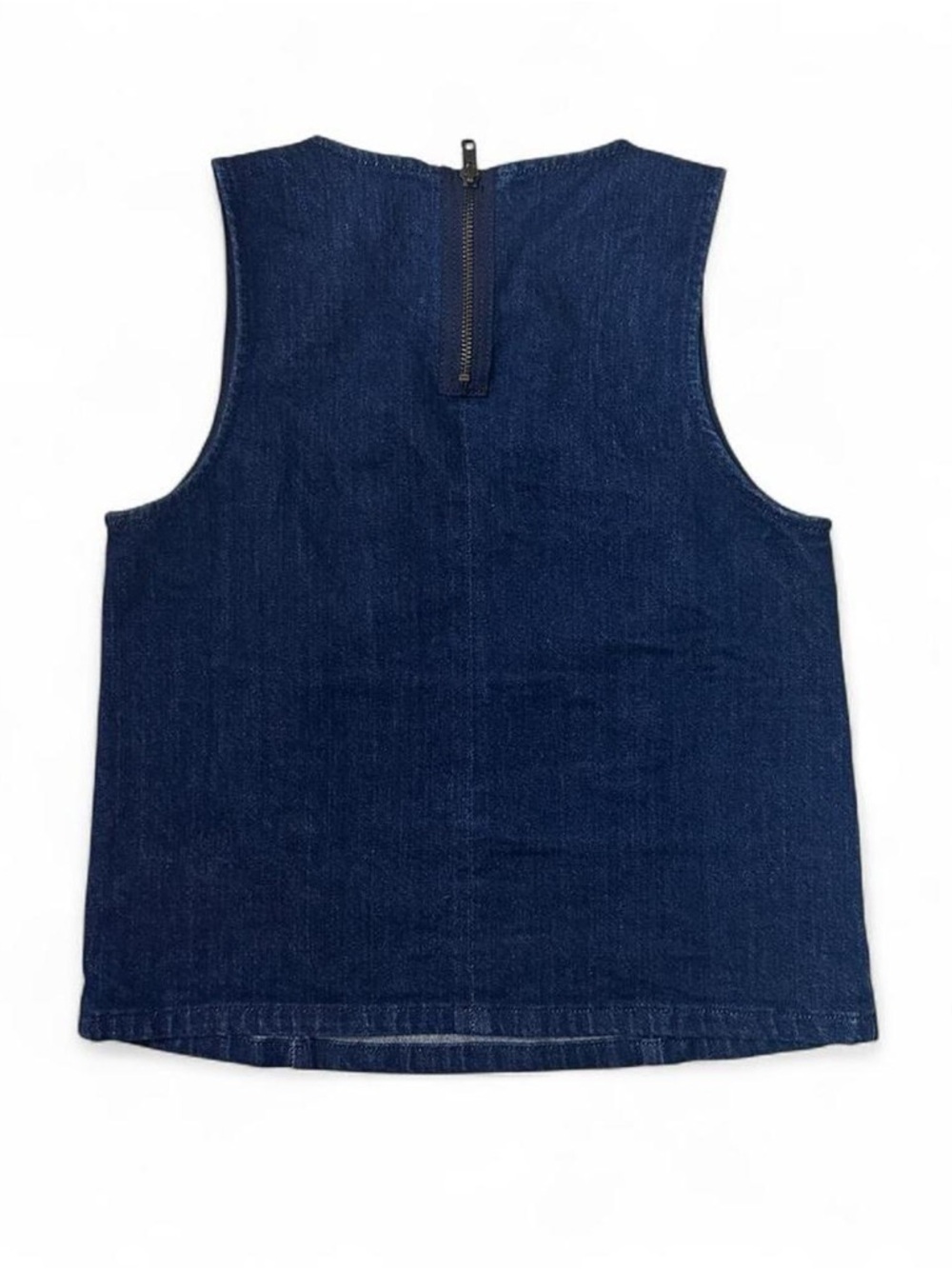 Madewell Dark Blue Denim Sleeveless Tank Top - Picture 2 of 4